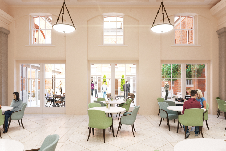 An artist's impression of the new RCM Courtyard